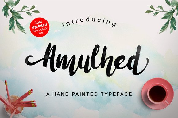 Amulhed Brush: A Script Handwritten Font for Editorial Design