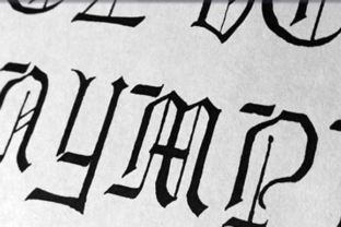 Designing with Lore Nokturnia Hollow Font
