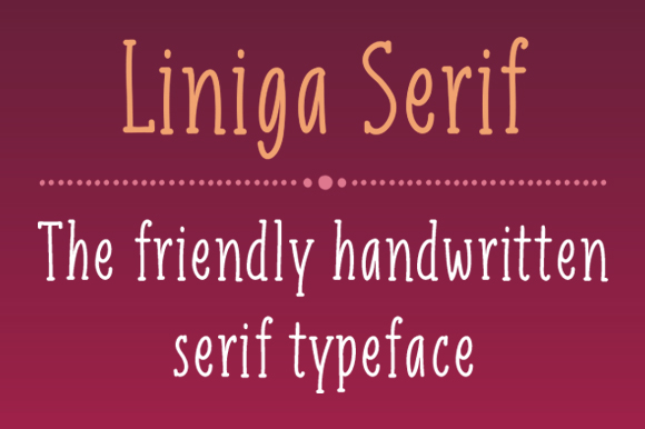 Liniga Serif: A Tall Handwritten Typeface for Web Design