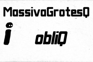 Massiva Grotesq Obliq: A Modern Typeface for Makers