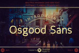 Osgood Sans: A Handmade Serif Font for Makers